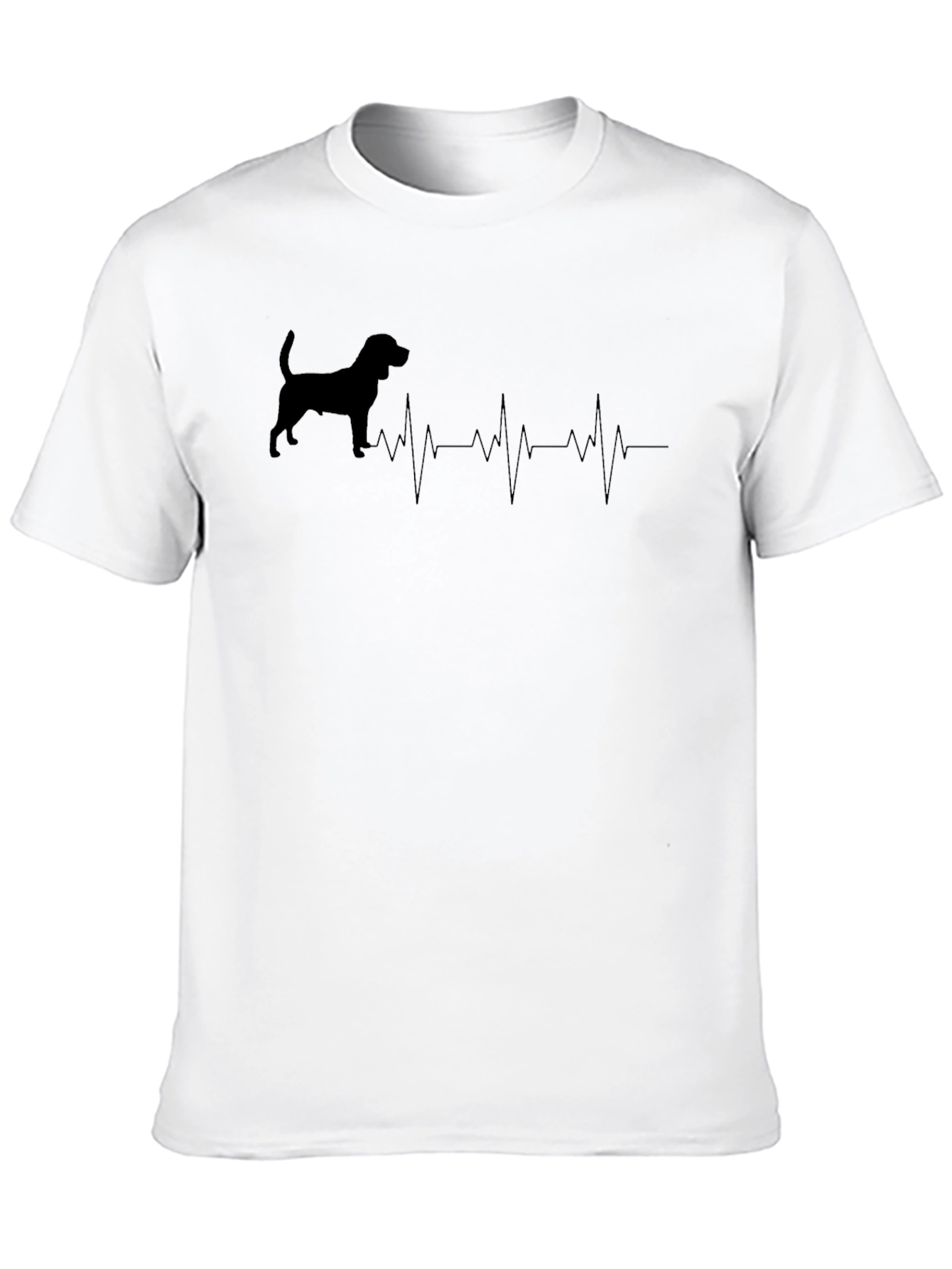 Dog Heartbeat T-Shirt - Black Graphic Tee