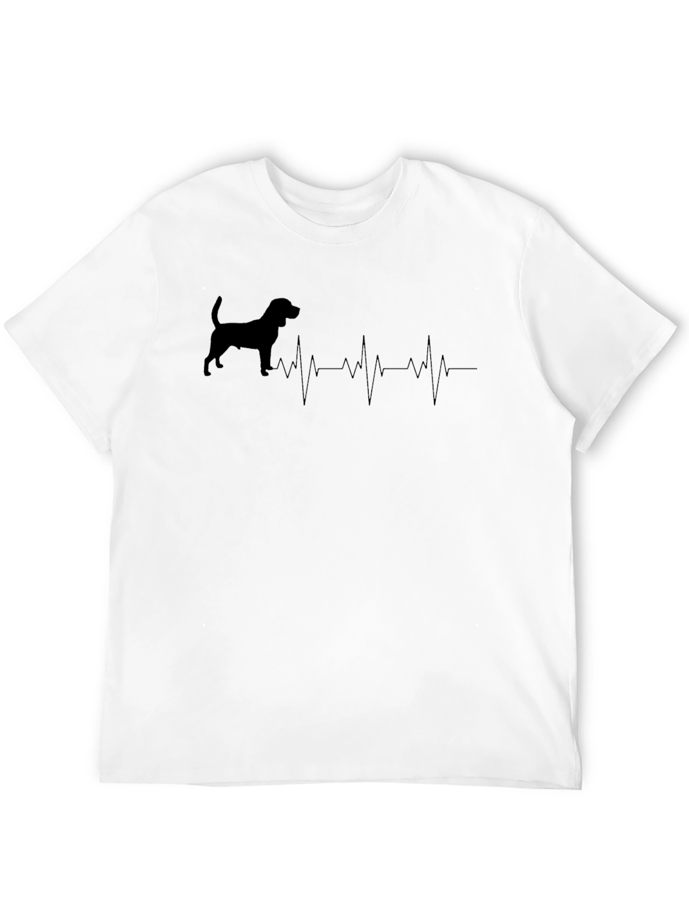Dog Heartbeat T-Shirt - Black Graphic Tee
