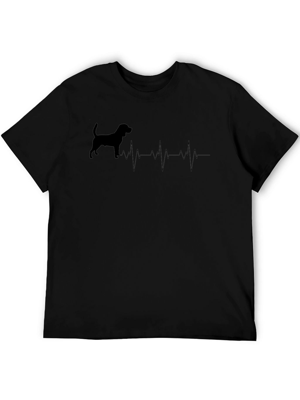 Dog Heartbeat T-Shirt - Black Graphic Tee
