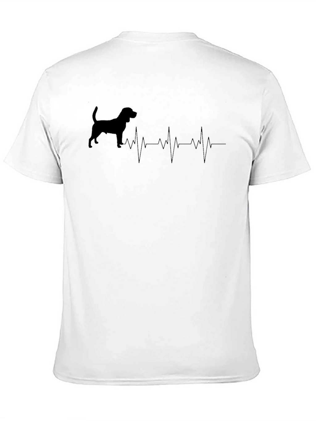Dog Heartbeat T-Shirt - Black Graphic Tee