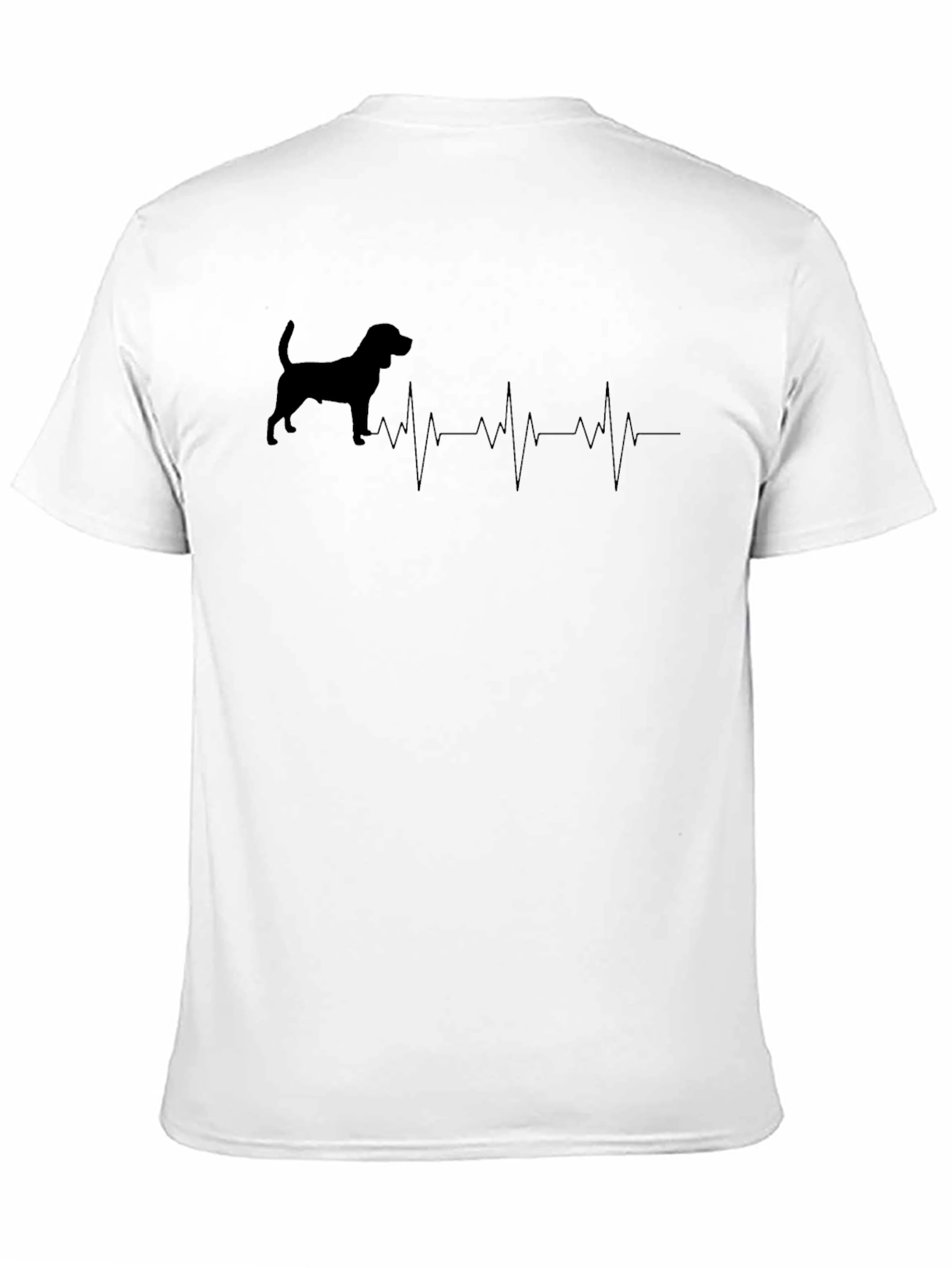 Dog Heartbeat T-Shirt - Black Graphic Tee