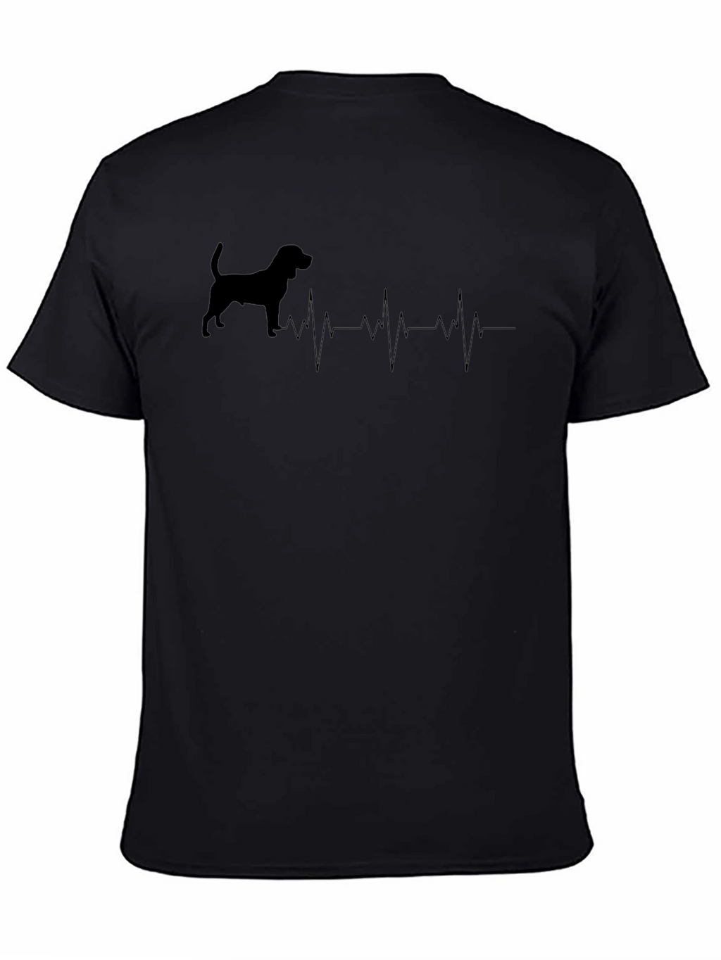 Dog Heartbeat T-Shirt - Black Graphic Tee