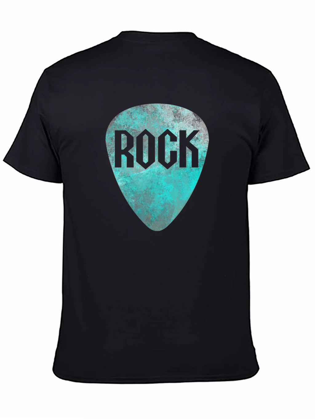 Rock Guitar Pick Tee - Black Graphic T-Shirt