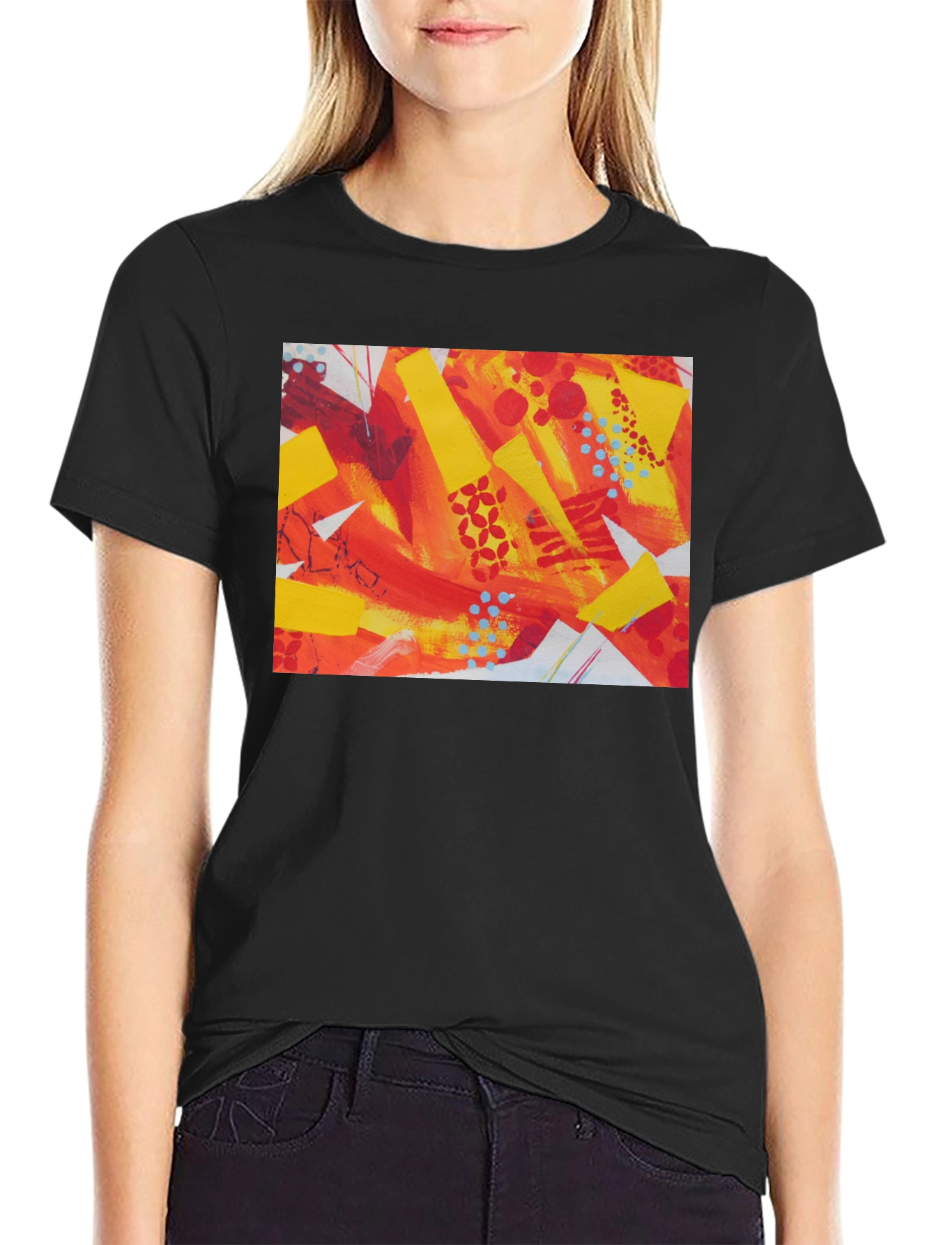 Abstract Art Graphic Tee - Bold Colors