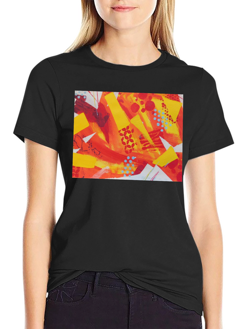 Abstract Art Graphic Tee - Bold Colors