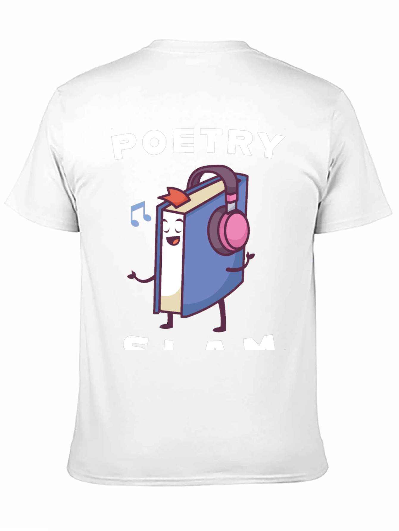 Poetry Slam T-Shirt - Book with Headphones Graphic Tee