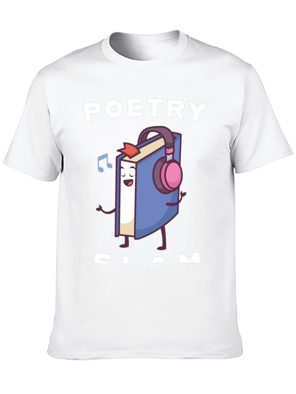 Poetry Slam T-Shirt - Book with Headphones Graphic Tee
