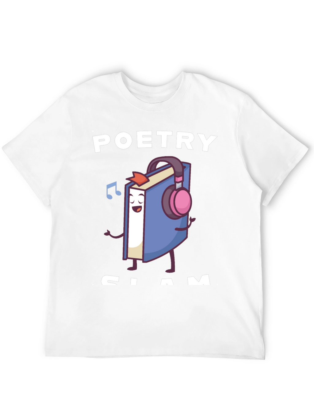 Poetry Slam T-Shirt - Book with Headphones Graphic Tee