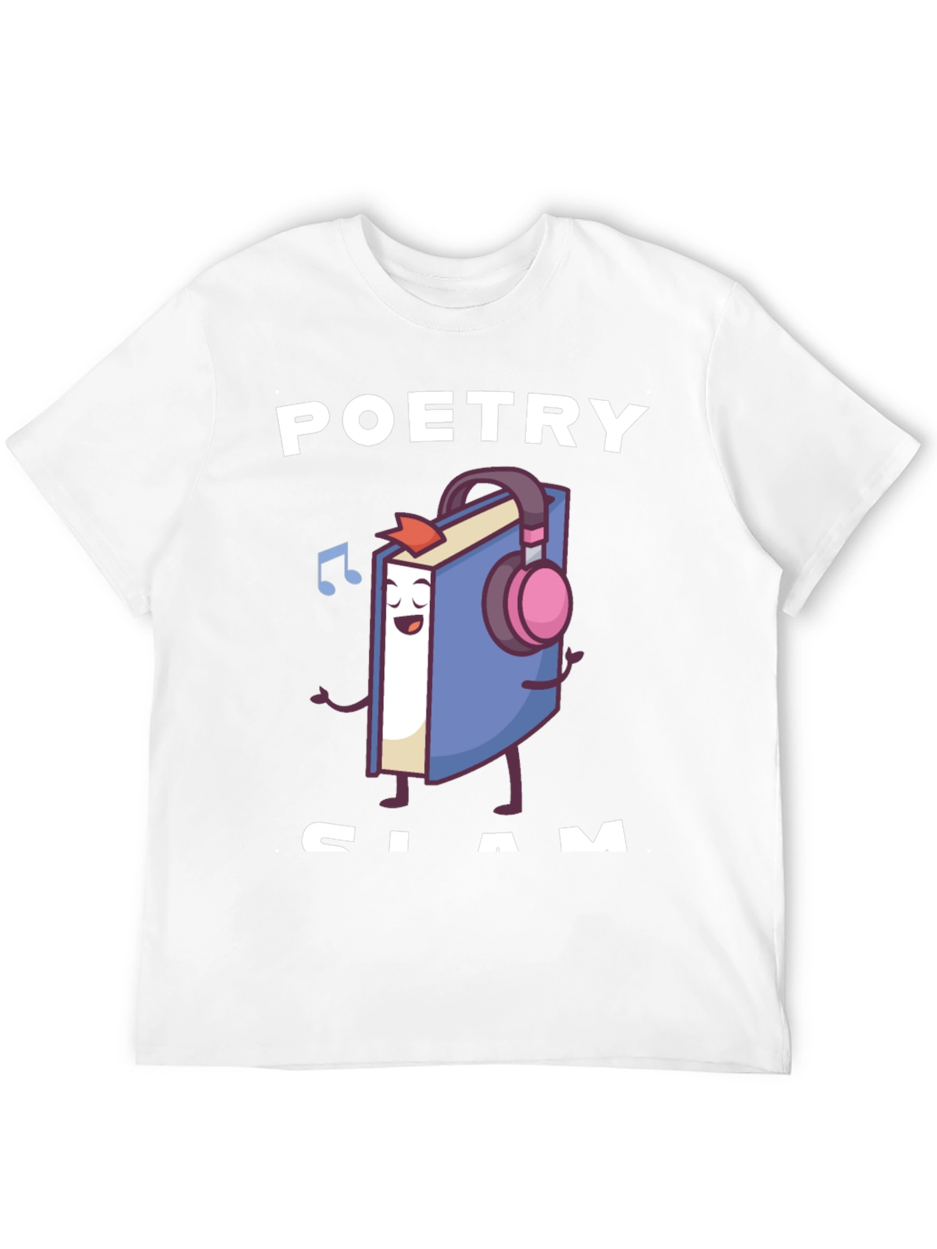 Poetry Slam T-Shirt - Book with Headphones Graphic Tee