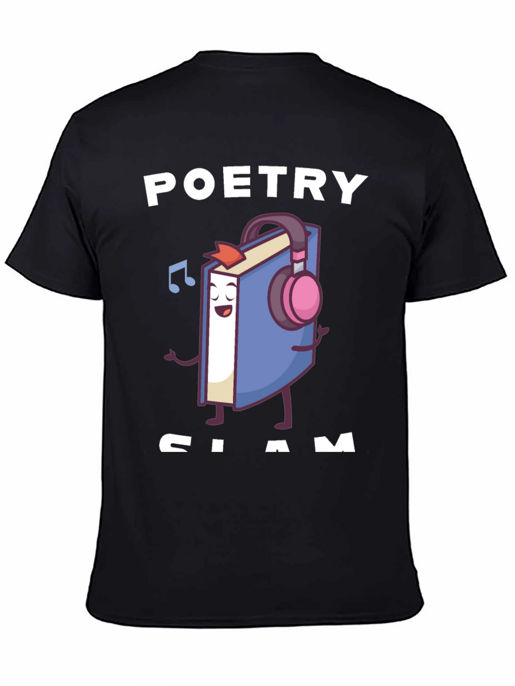 Poetry Slam T-Shirt - Book with Headphones Graphic Tee