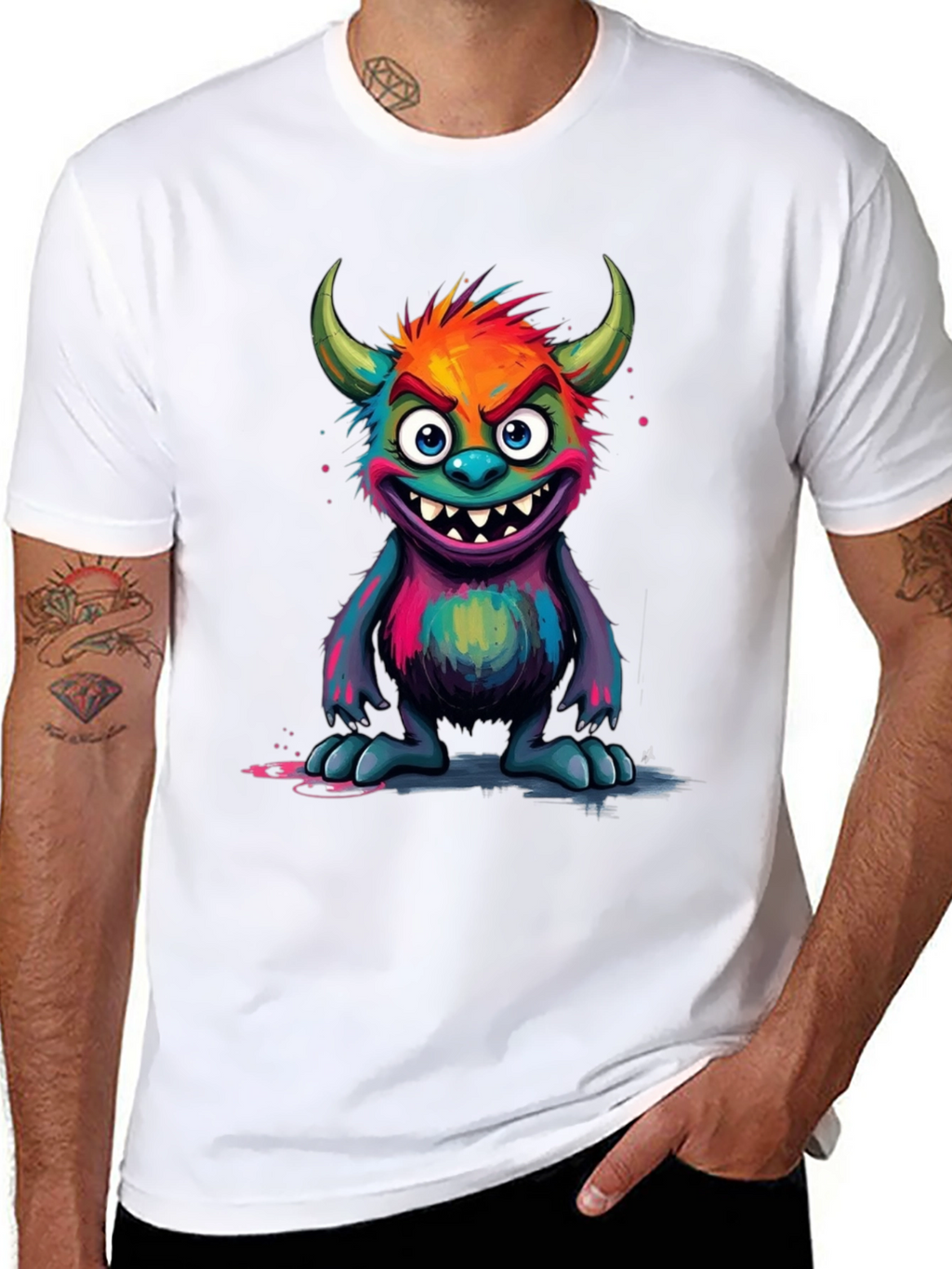 Monster Graphic Black T-Shirt