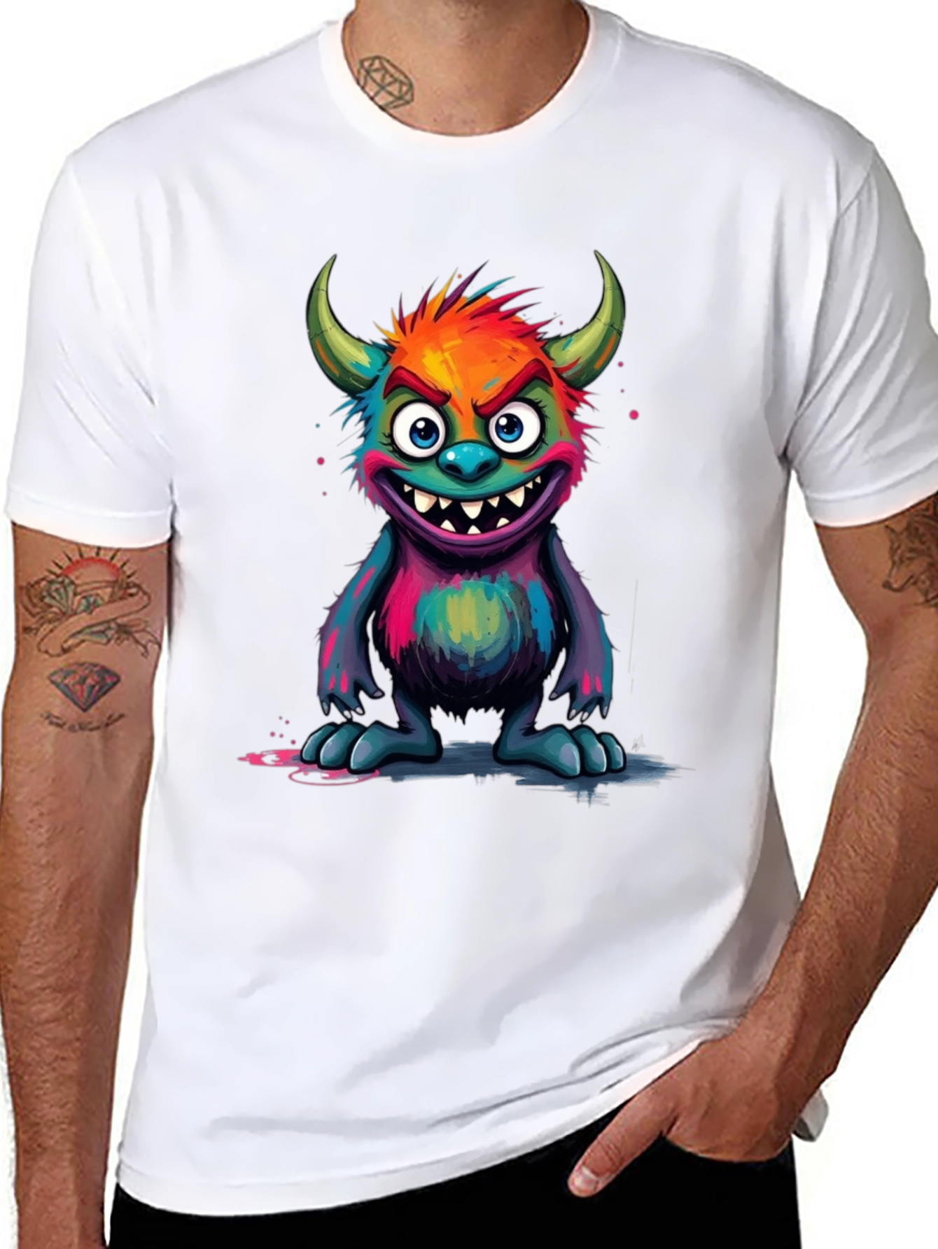 Monster Graphic Black T-Shirt