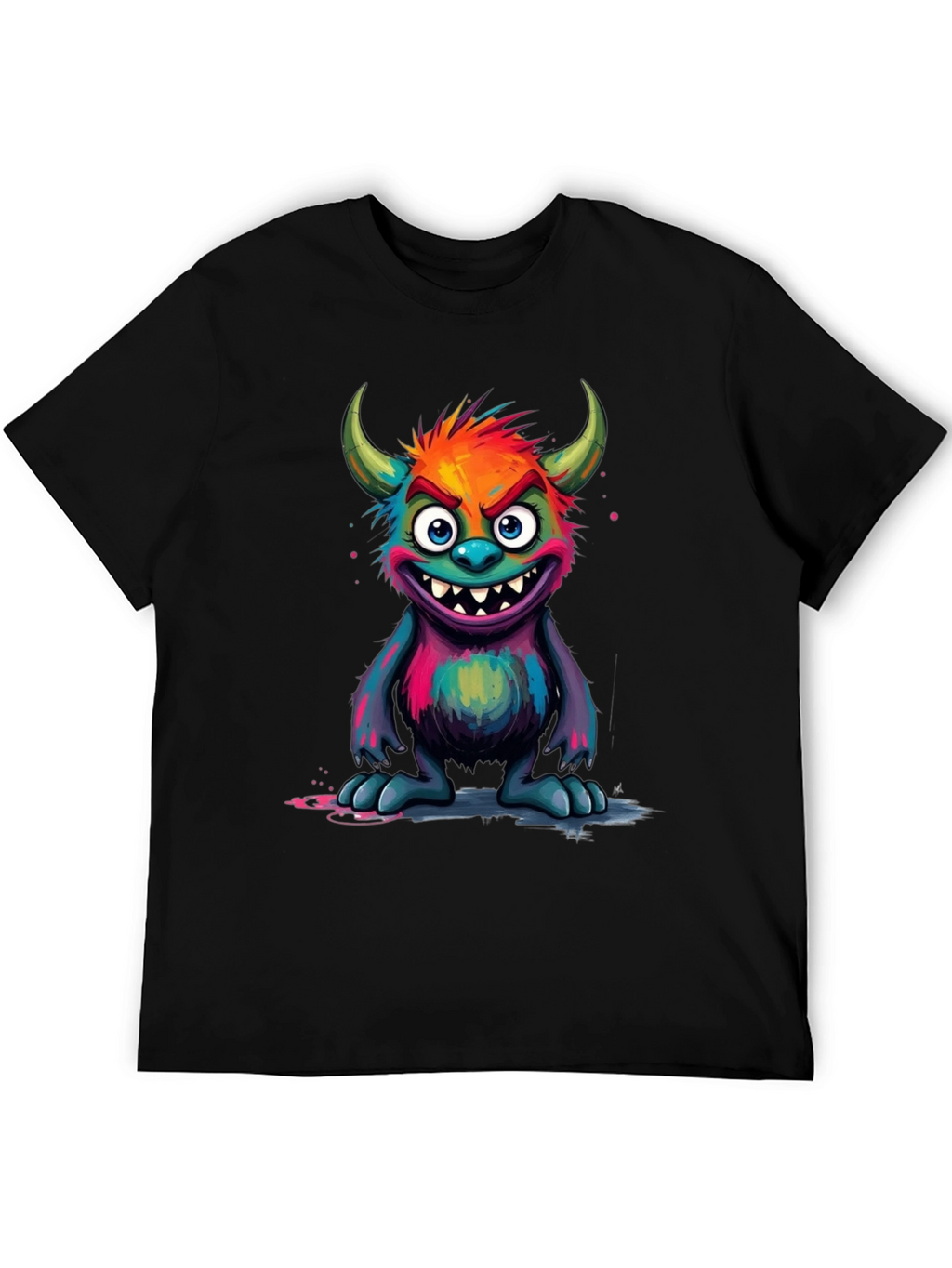 Monster Graphic Black T-Shirt