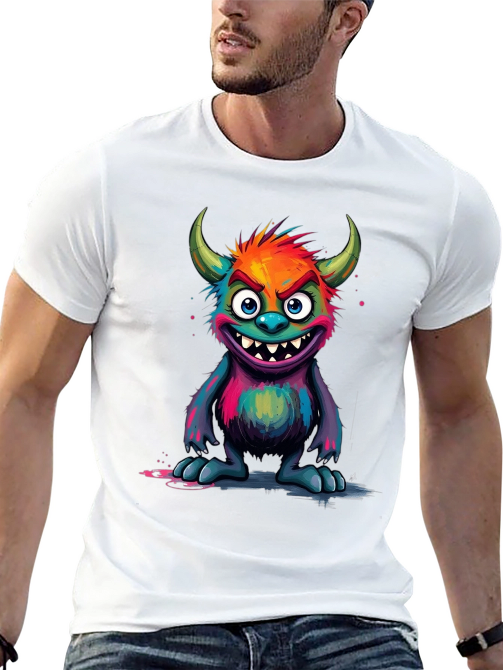 Monster Graphic Black T-Shirt