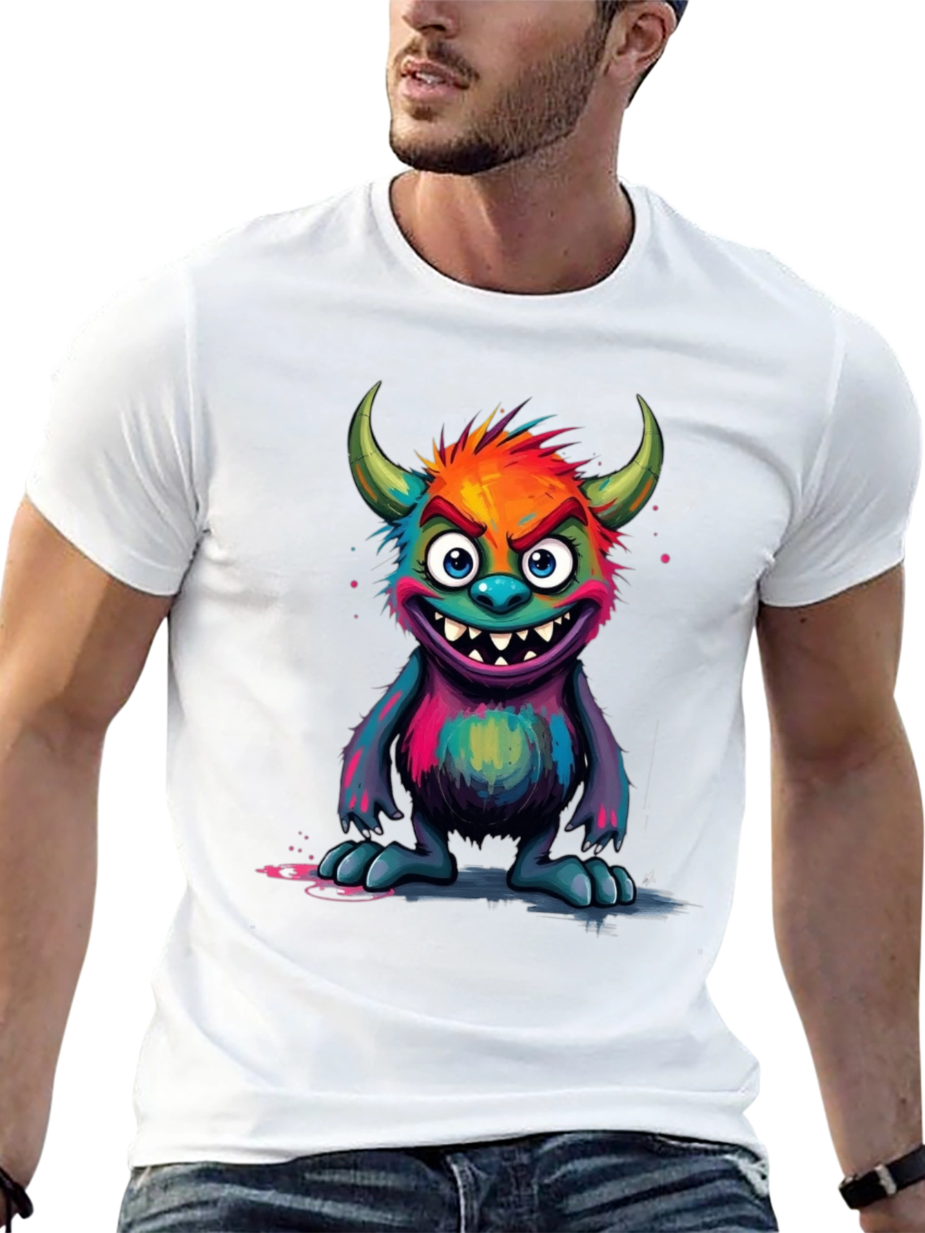 Monster Graphic Black T-Shirt