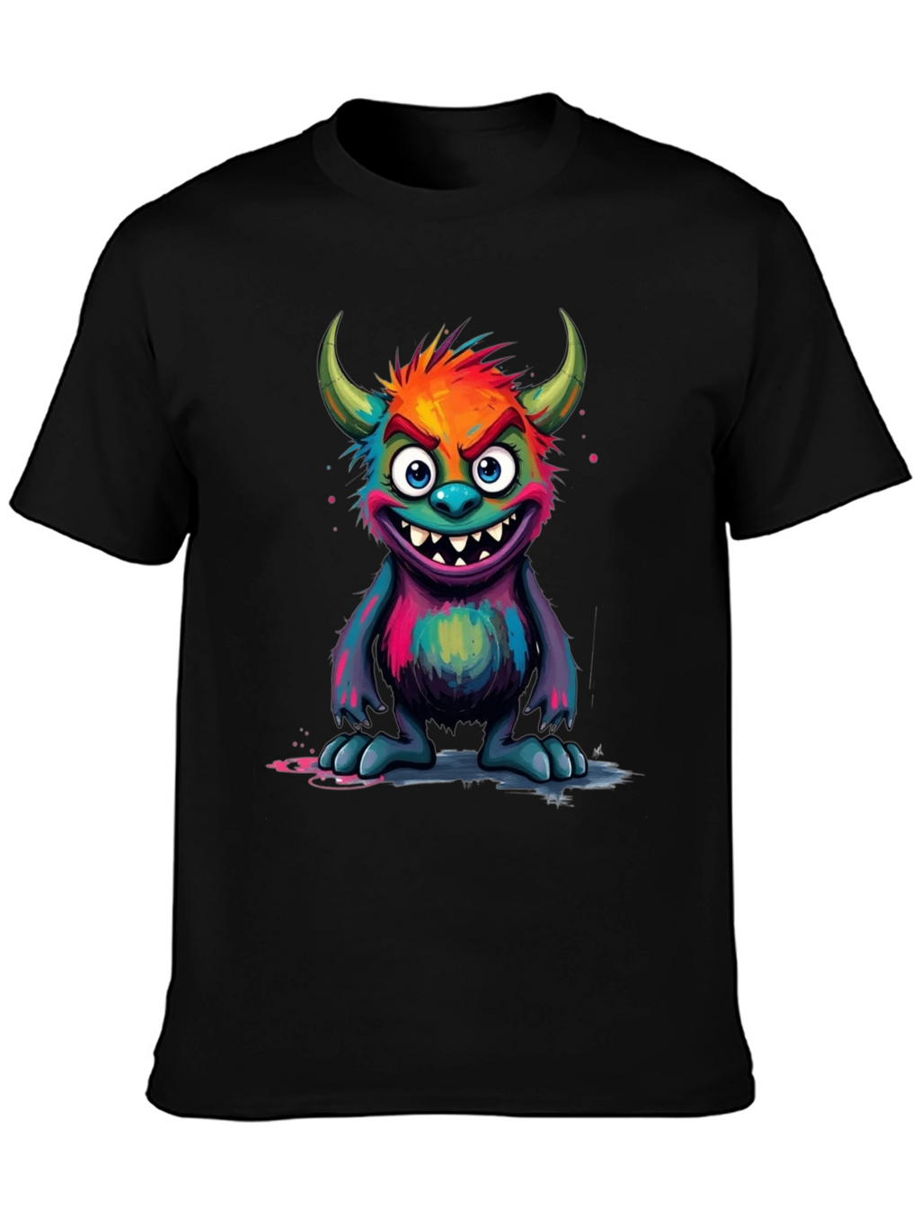 Monster Graphic Black T-Shirt