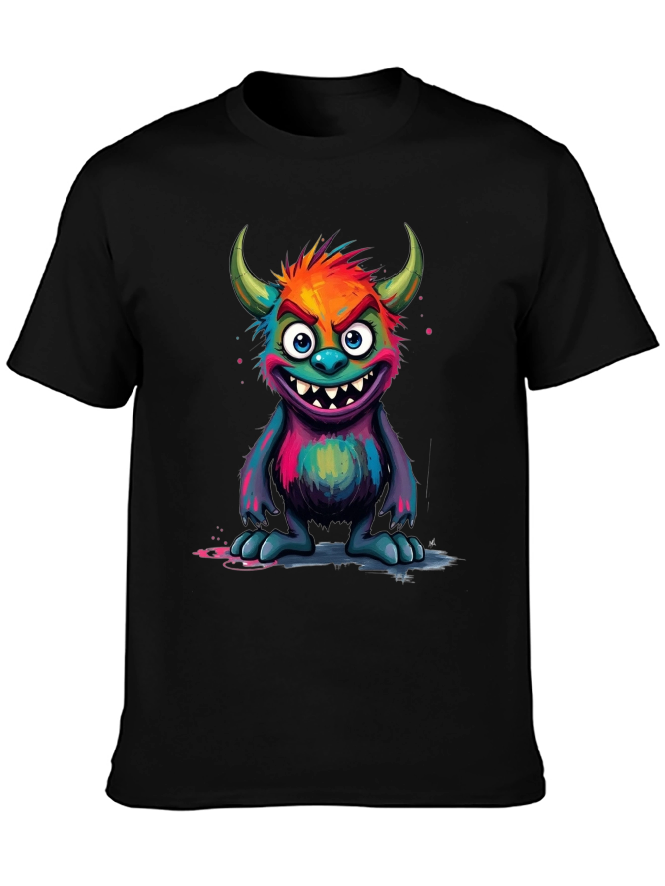 Monster Graphic Black T-Shirt