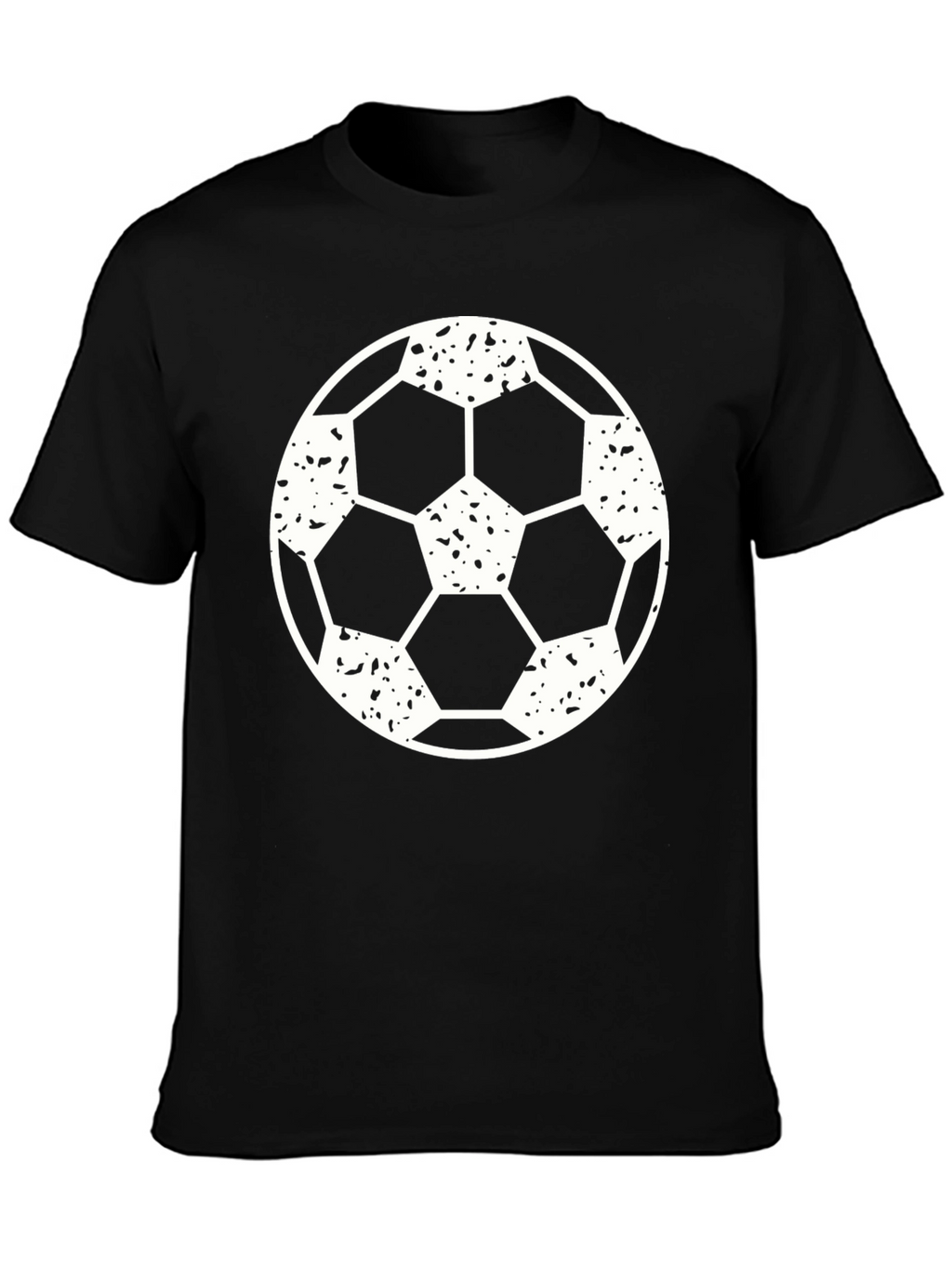 Black Soccer Ball Graphic T-Shirt for Men