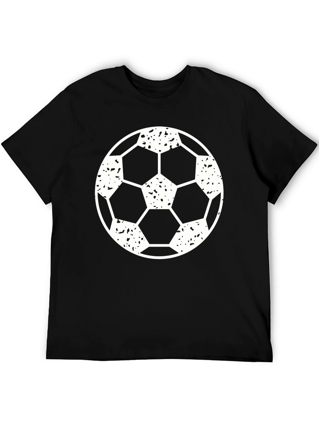 Black Soccer Ball Graphic T-Shirt for Men