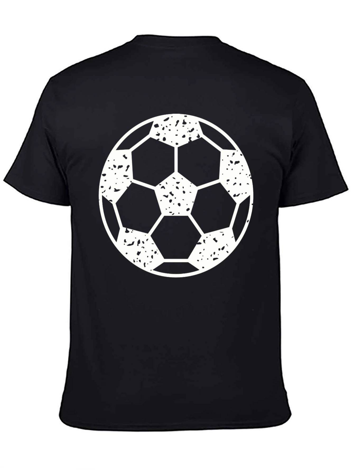 Black Soccer Ball Graphic T-Shirt for Men