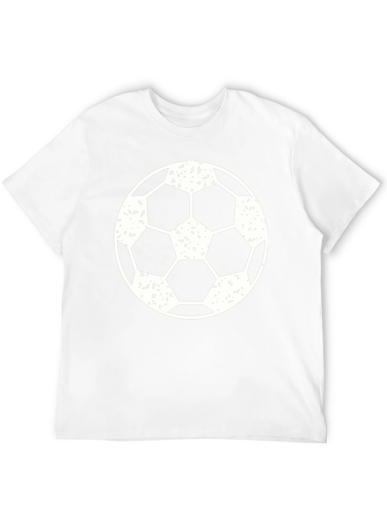 Black Soccer Ball Graphic T-Shirt for Men