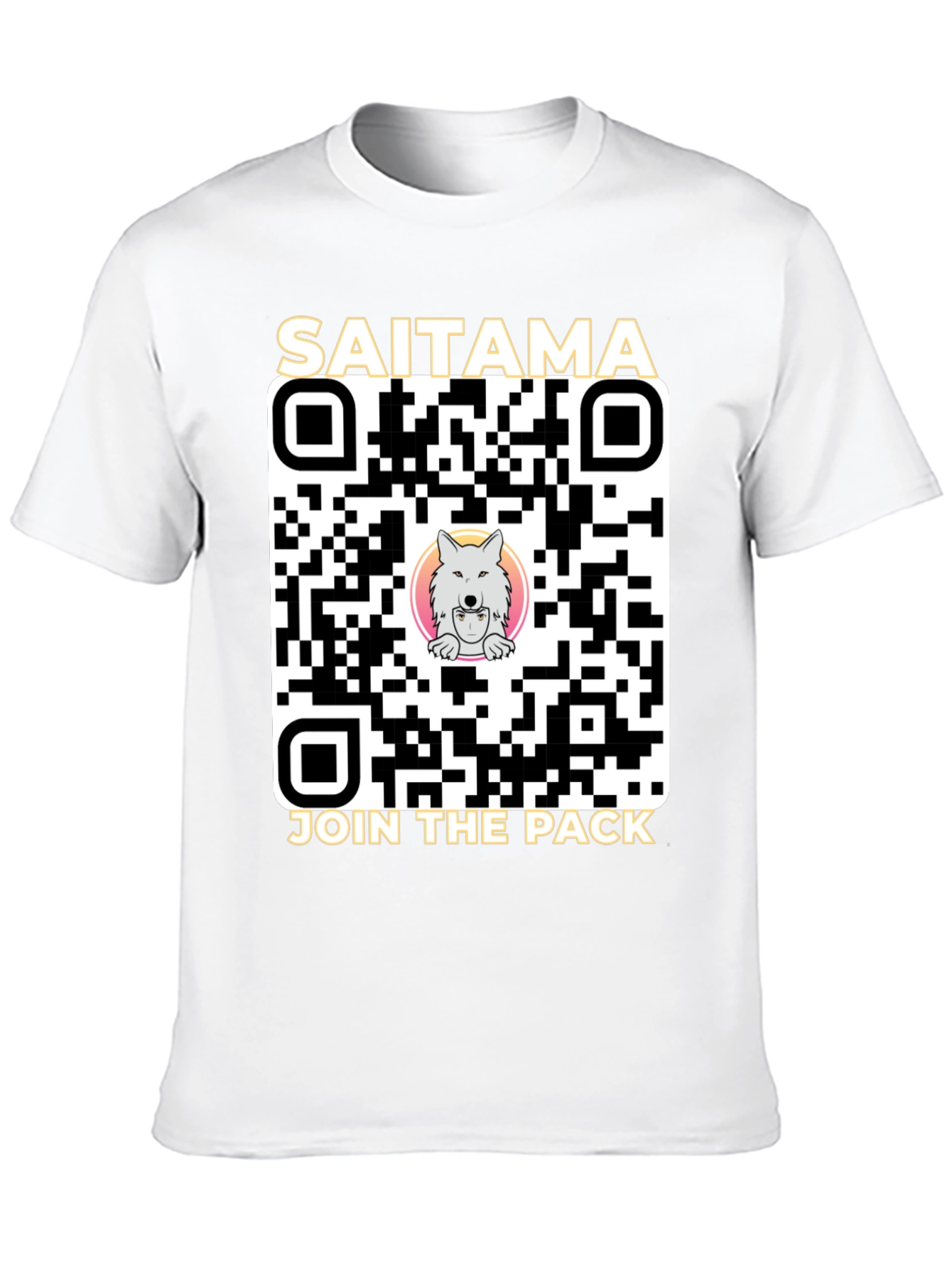 Saitama Crypto Join the Pack QR Code T-Shirt