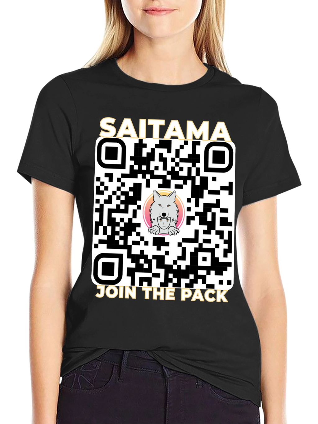 Saitama Crypto Join the Pack QR Code T-Shirt