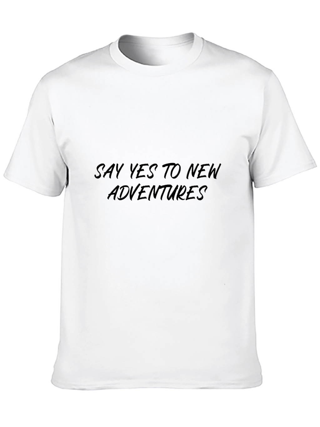 Mens Black Say Yes To New Adventures T-Shirt