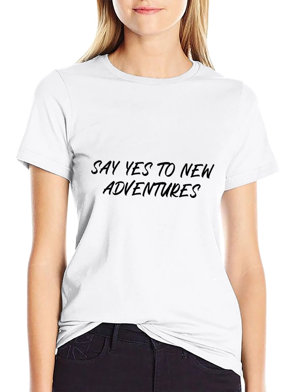 Mens Black Say Yes To New Adventures T-Shirt