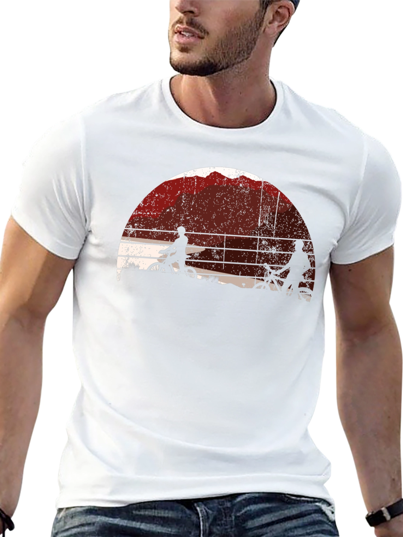 Retro Sunset Bike Riders T-Shirt