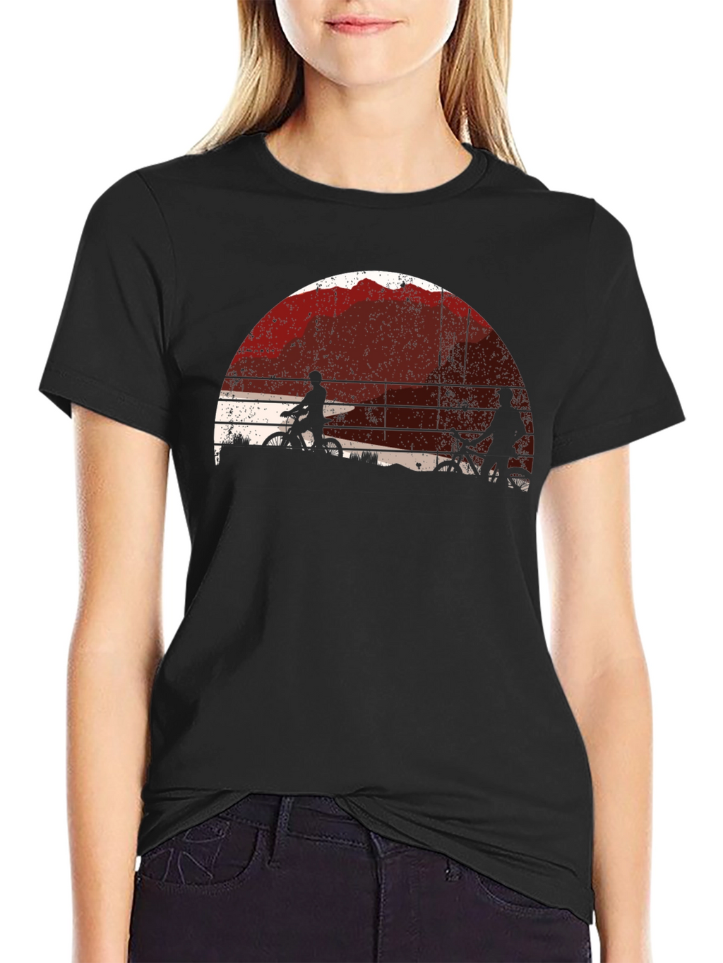 Retro Sunset Bike Riders T-Shirt