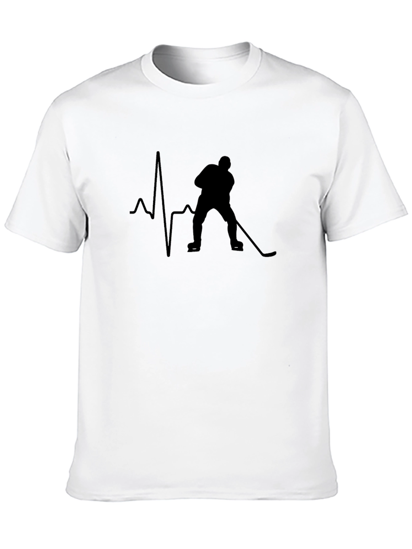 Hockey Heartbeat T-Shirt - Black