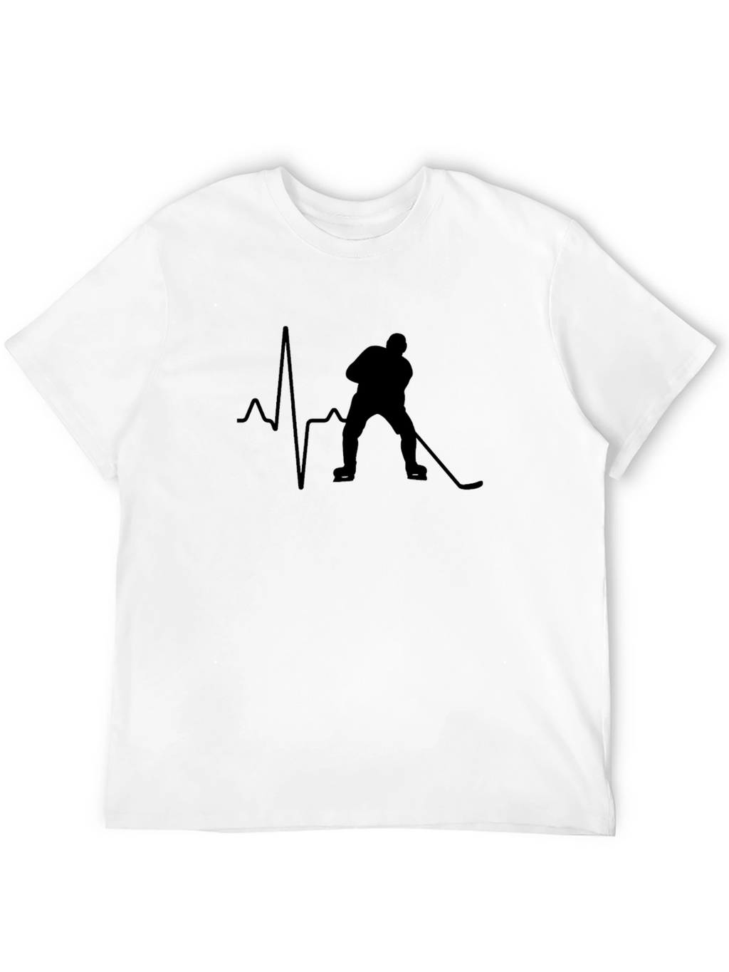 Hockey Heartbeat T-Shirt - Black