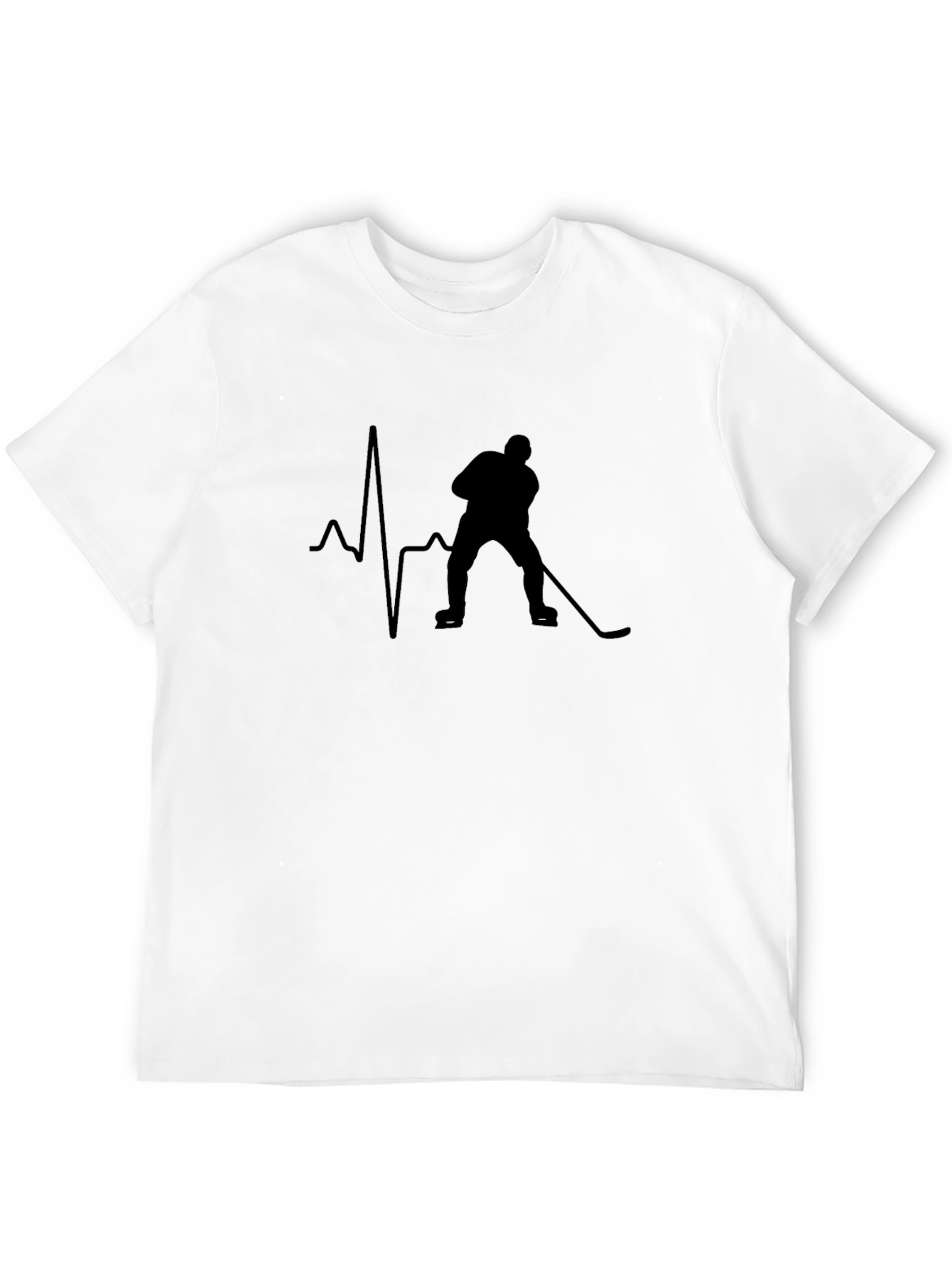 Hockey Heartbeat T-Shirt - Black