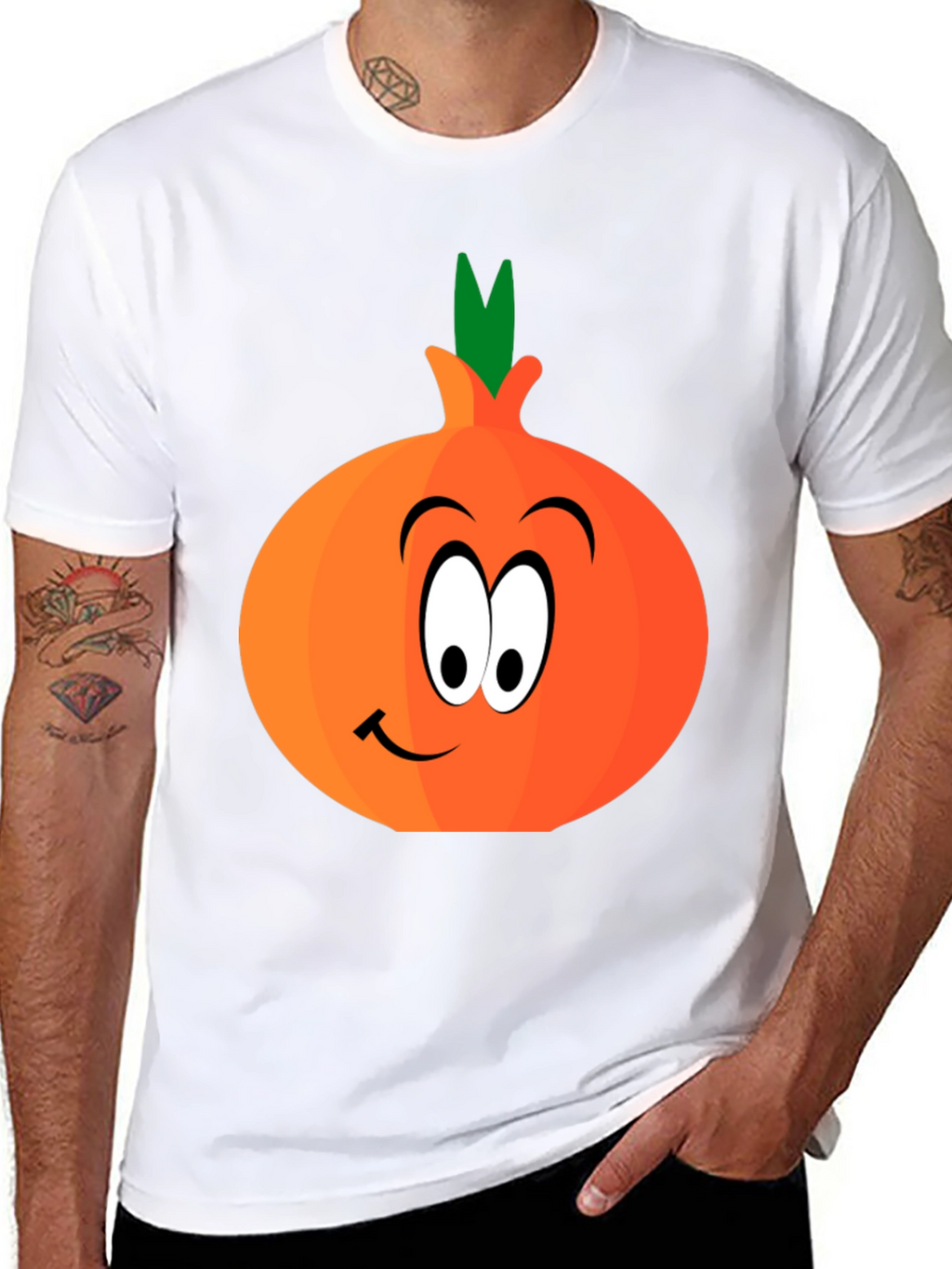 Cartoon Onion Graphic Tee - Fun Food Shirt