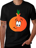 Cartoon Onion Graphic Tee - Fun Food Shirt