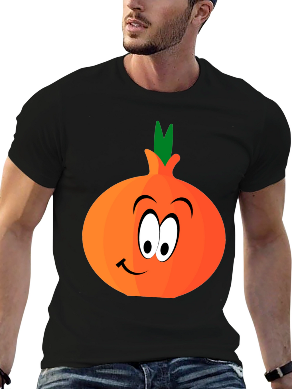 Cartoon Onion Graphic Tee - Fun Food Shirt