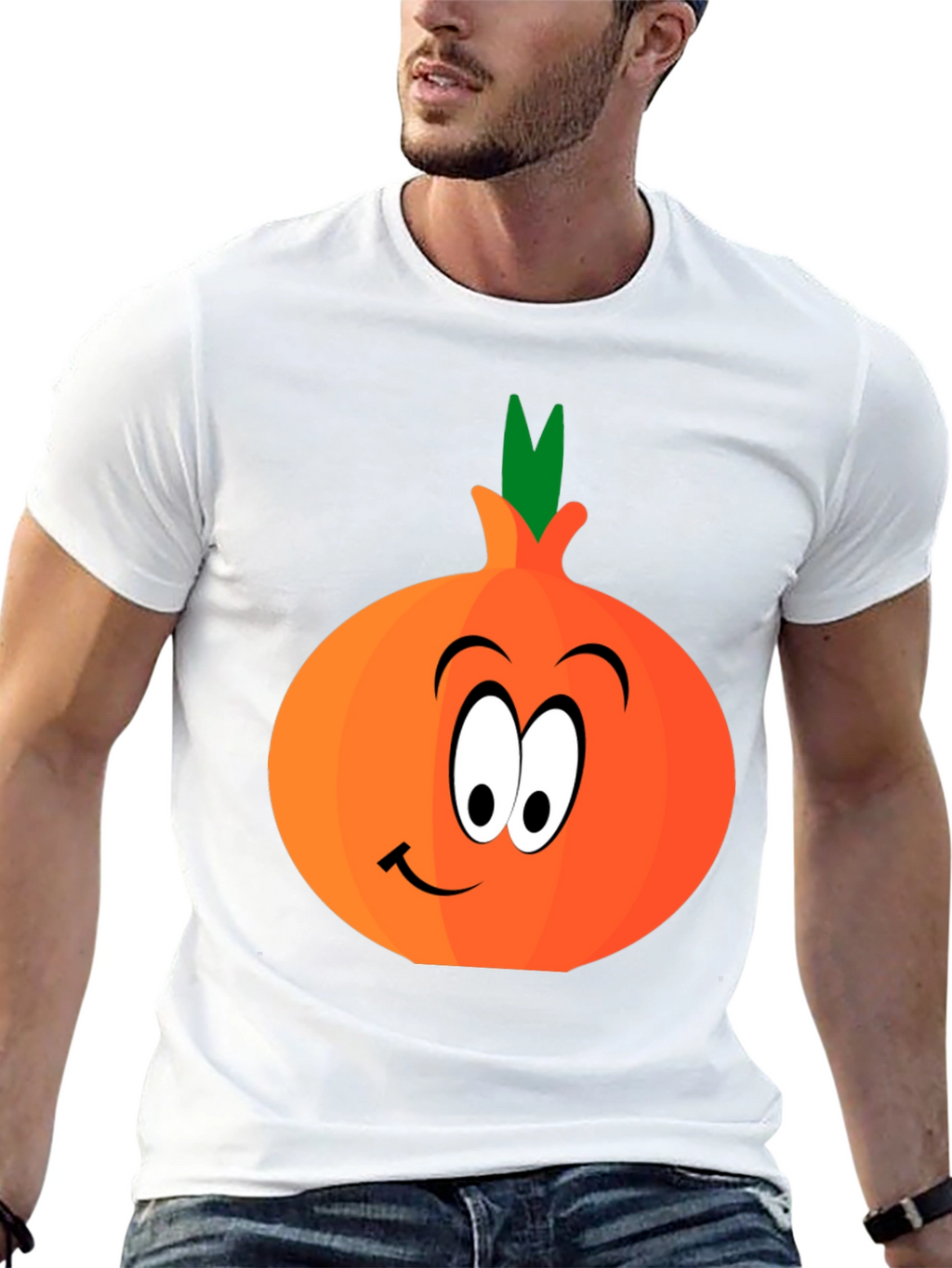 Cartoon Onion Graphic Tee - Fun Food Shirt