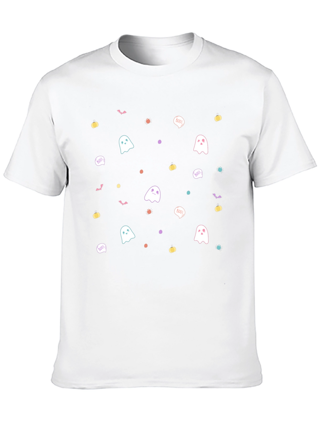 Cute Spooky Season Ghost Pattern T-Shirt