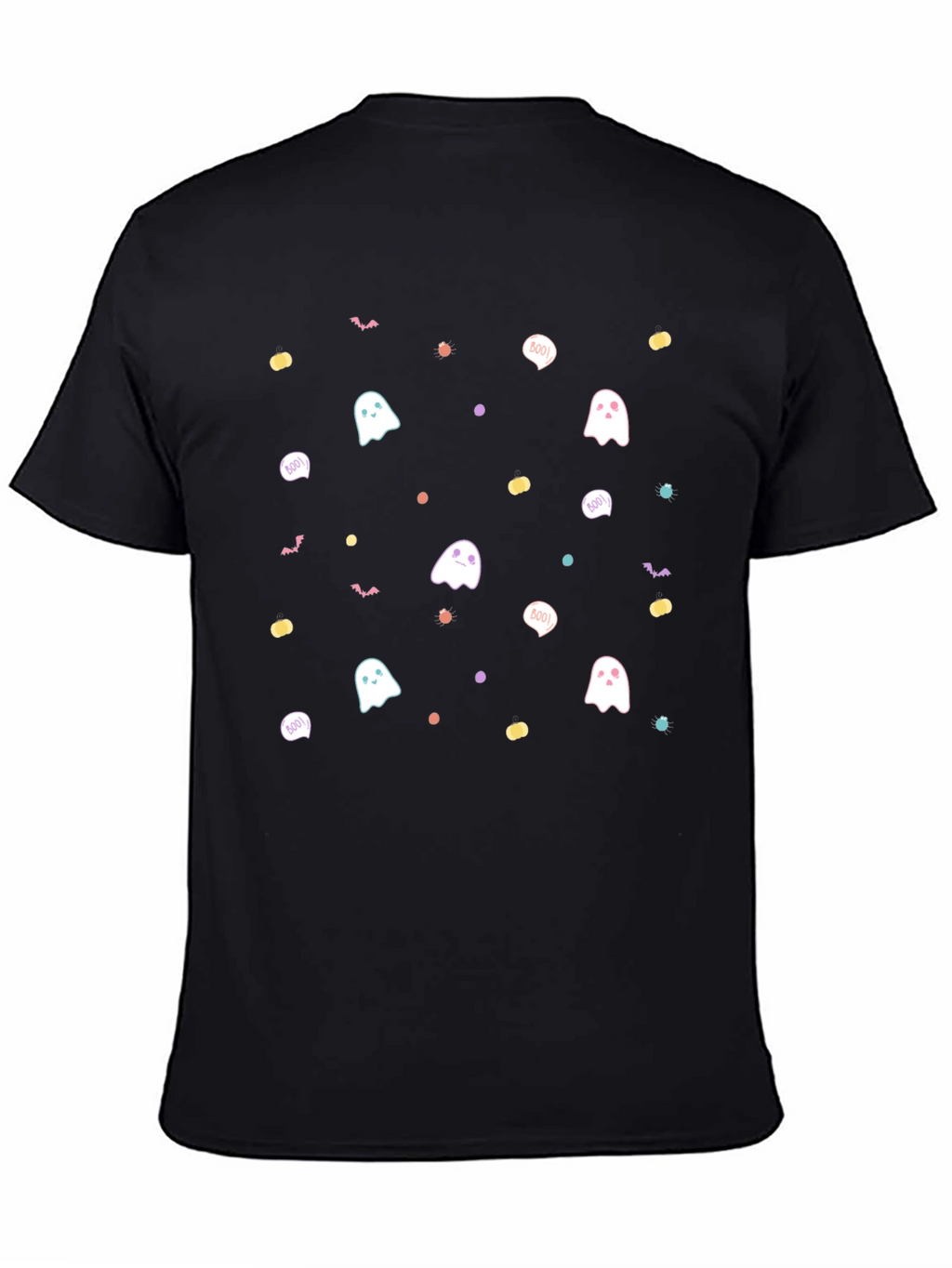 Cute Spooky Season Ghost Pattern T-Shirt