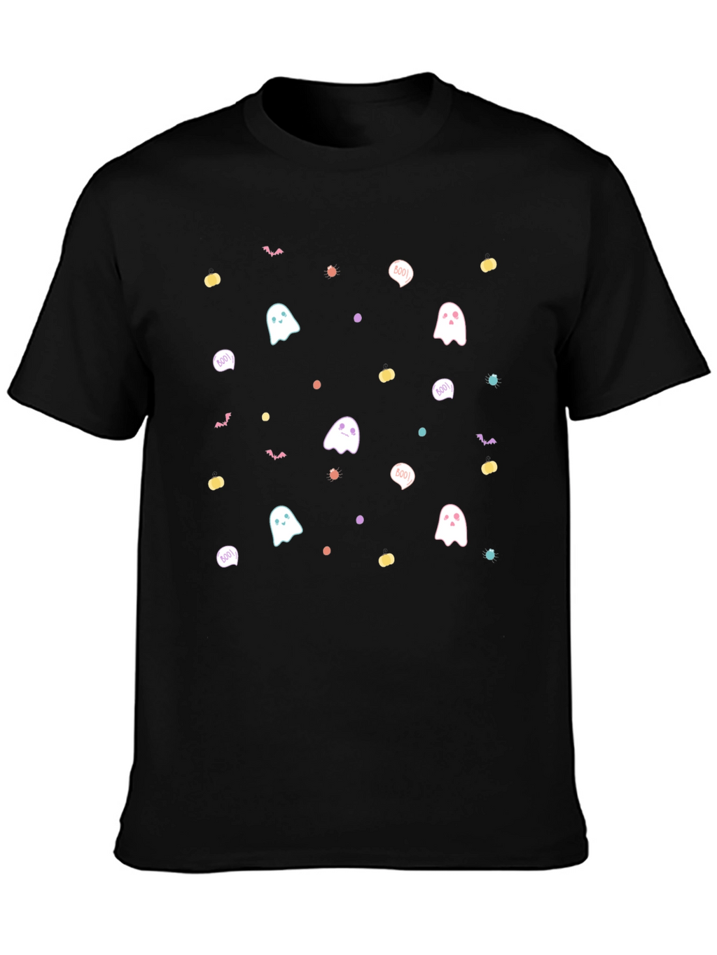 Cute Spooky Season Ghost Pattern T-Shirt