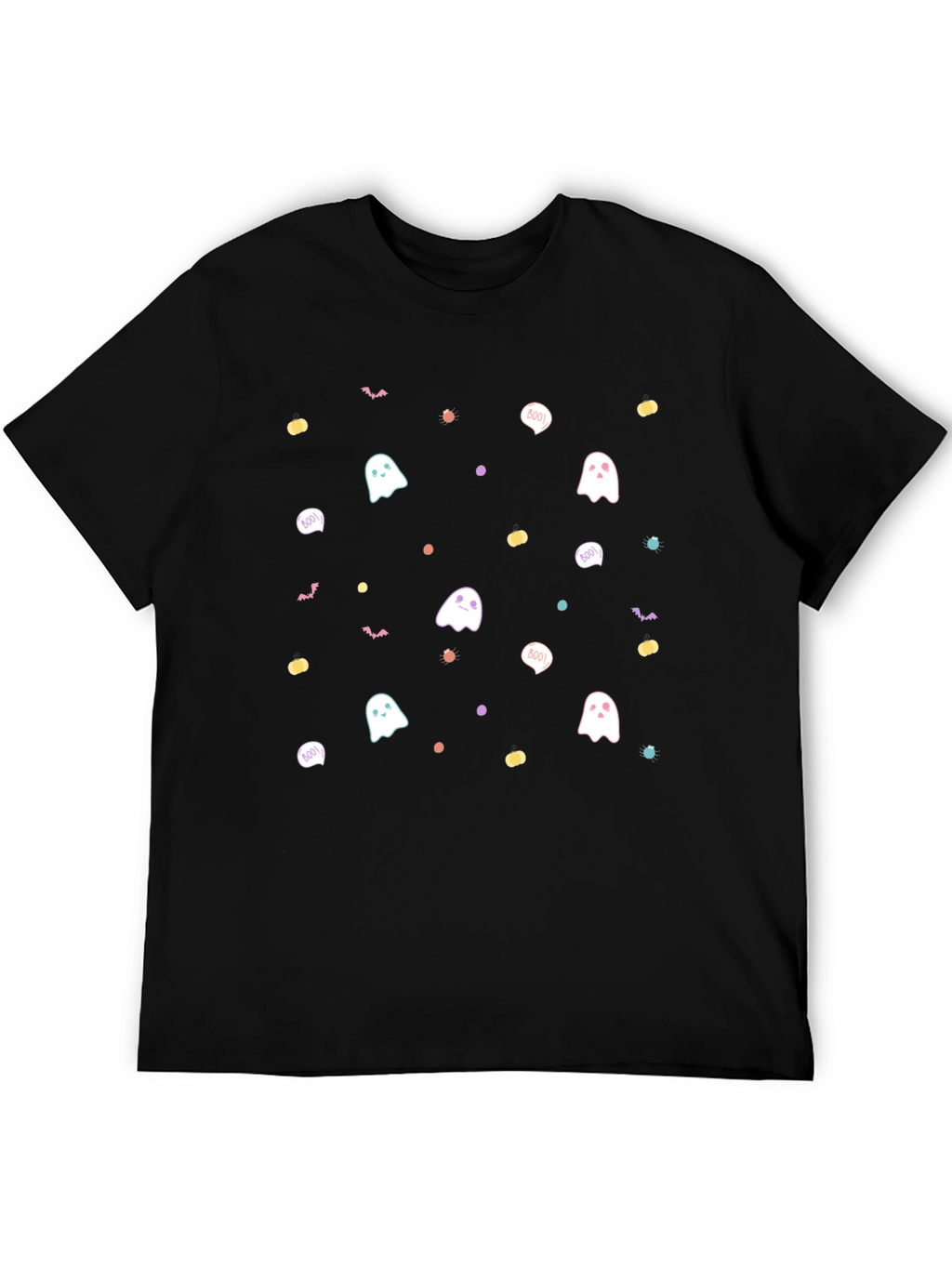 Cute Spooky Season Ghost Pattern T-Shirt