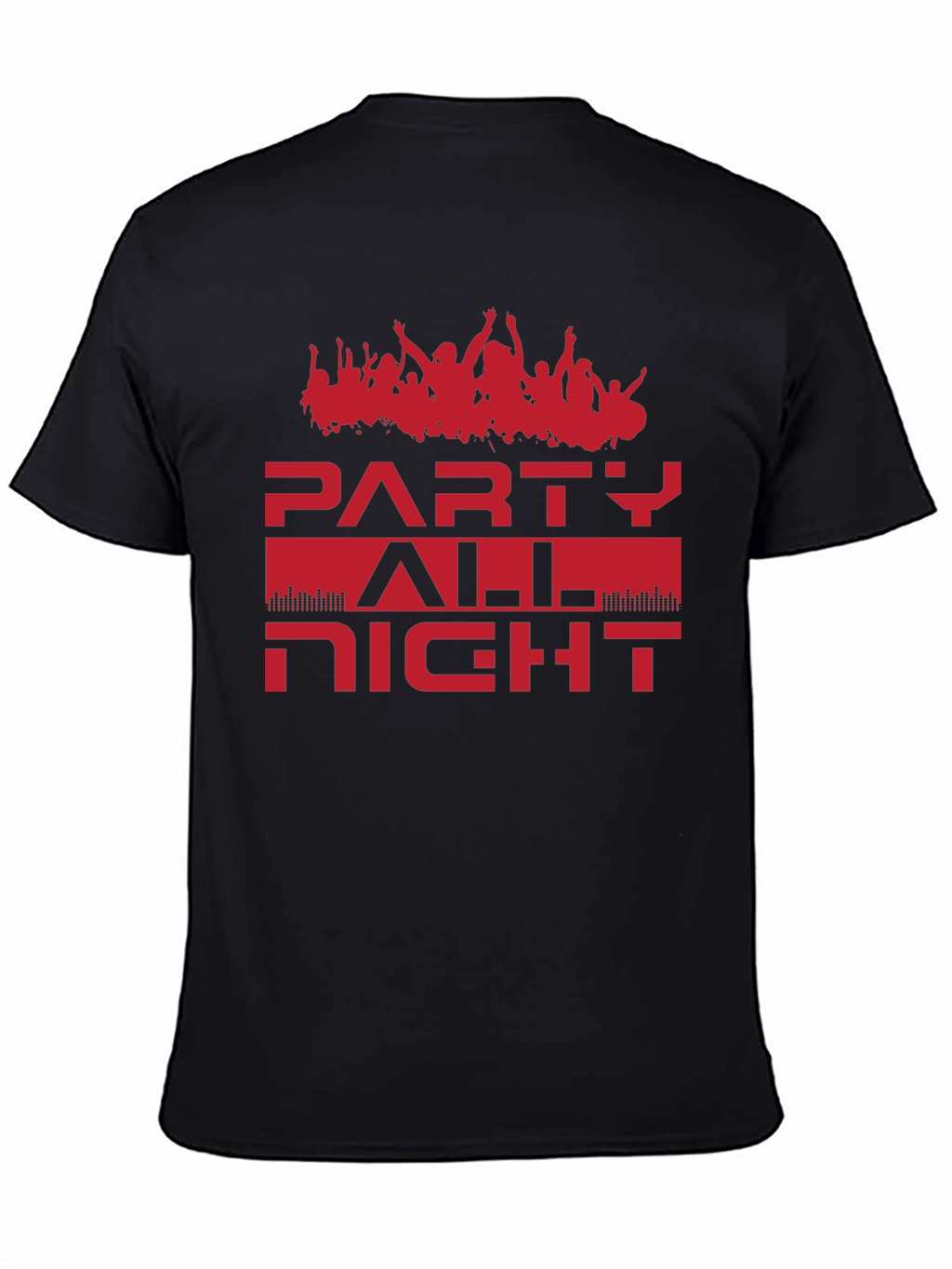 Party All Night Graphic Tee - Black