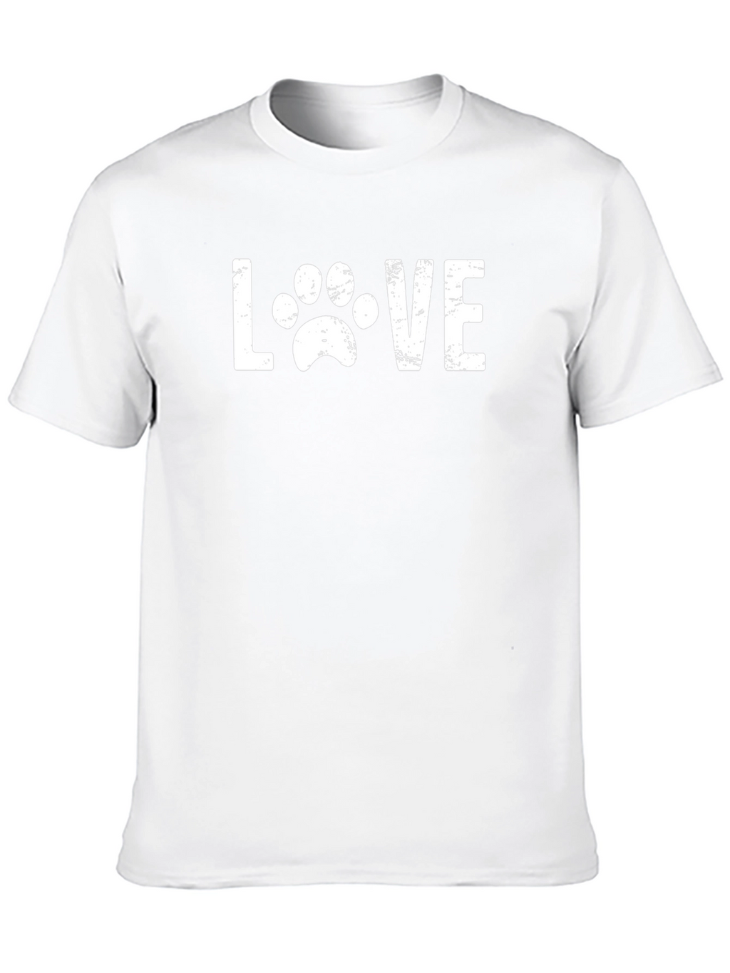 Love Paw Print Graphic T-Shirt - Black