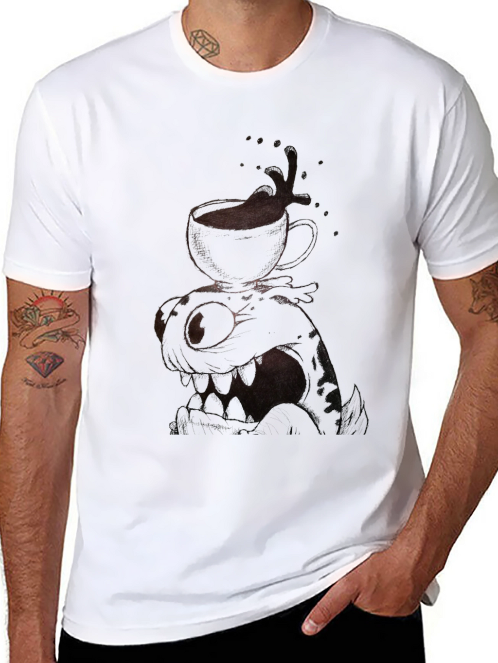Coffee Monster Black Graphic Tee