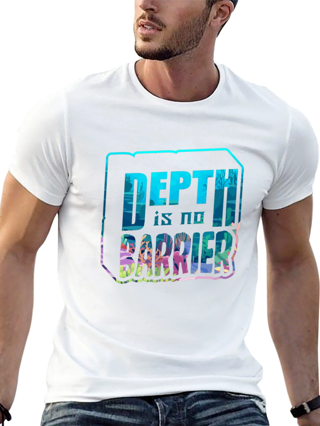 Depth Is No Barrier Black T-Shirt