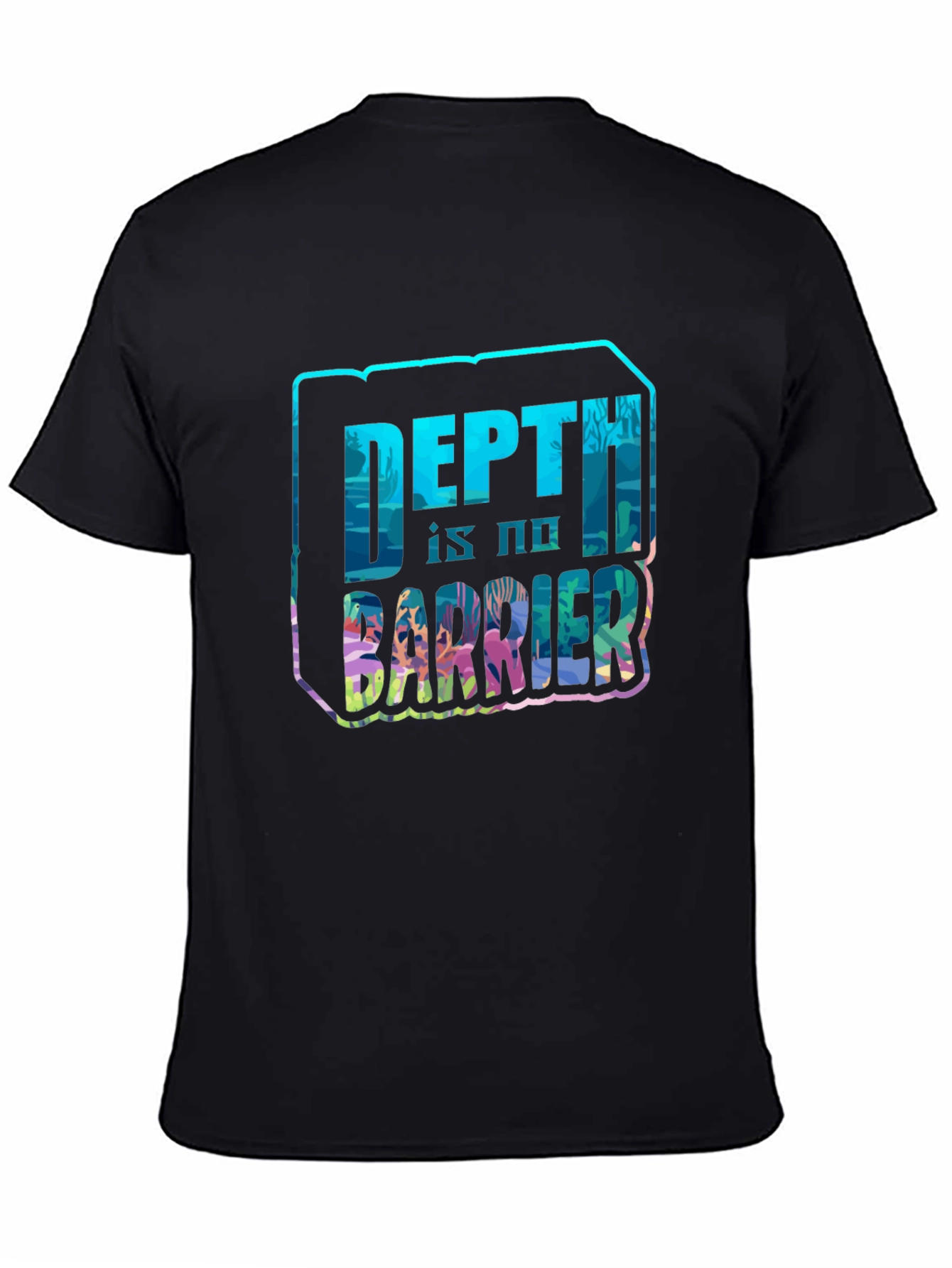 Depth Is No Barrier Black T-Shirt