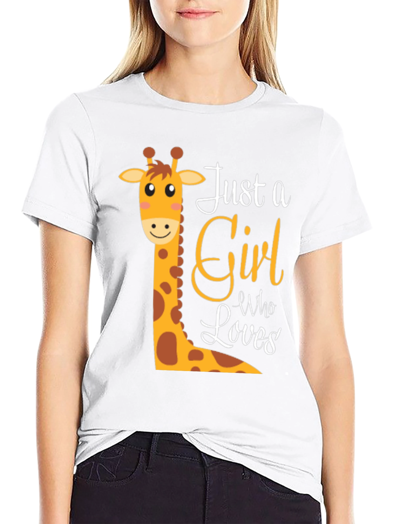 Cute Giraffe Just A Girl Who Loves T-Shirt