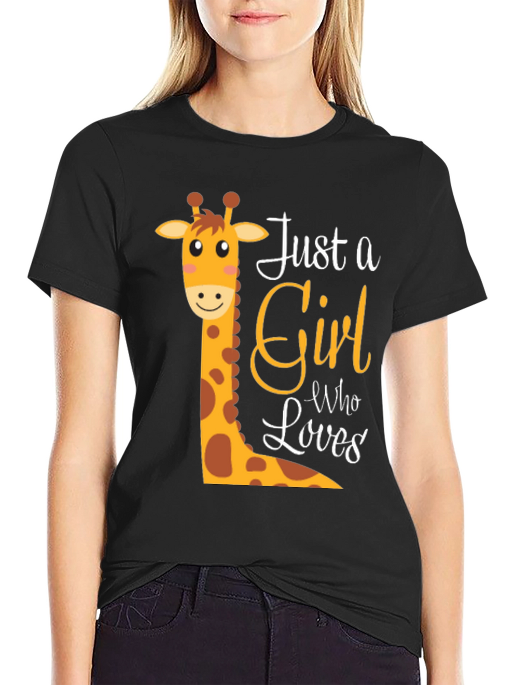 Cute Giraffe Just A Girl Who Loves T-Shirt