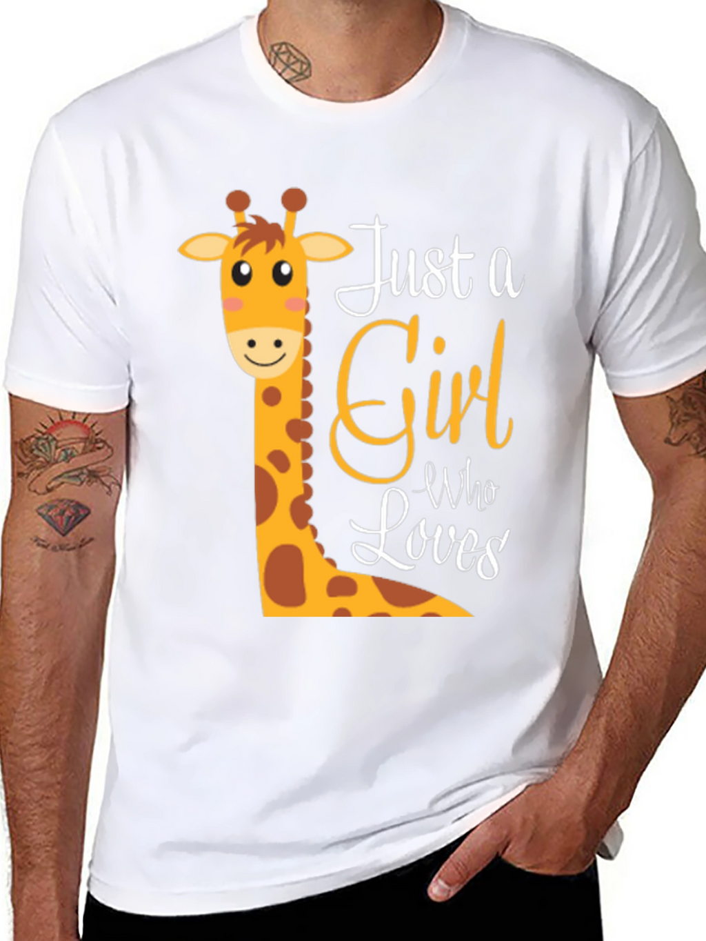 Cute Giraffe Just A Girl Who Loves T-Shirt